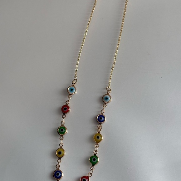 Multicolor Evil Eye Necklace - Picture 3 of 6